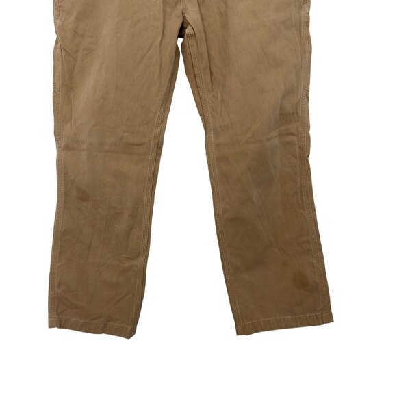 Carhartt Mens Relaxed Fit Brown Work Pants 38x30 100% Cotton Durable SOME STAINS - Picture 11 of 12